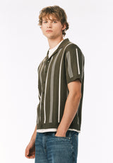 Buffalo David Bitton Waldir Men’s Short Sleeve Sweater Shirt COLOR Fern 