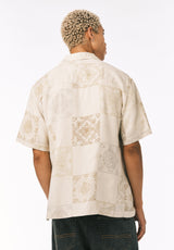 Buffalo David Bitton Sandro Men’s Printed Short Sleeve Camp Shirt COLOR Boulder 