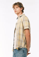 Buffalo David Bitton Sulian Men’s Short Sleeve Plaid Shirt COLOR Boulder 