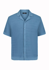 Buffalo David Bitton Waldir Men’s Short Sleeve Sweater Shirt COLOR Silver Lake Blue 