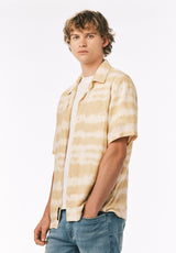 Buffalo David Bitton Sandro Men’s Printed Short Sleeve Camp Shirt COLOR Boulder 