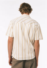 Buffalo David Bitton Sulian Men’s Short Sleeve Striped Shirt COLOR Milk 