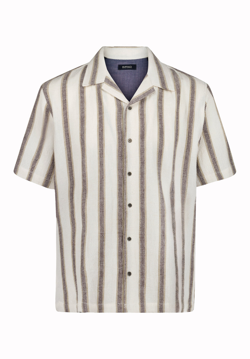 Soriel Men's Short Sleeve Striped Shirt, Milk – Buffalo Jeans