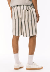 Buffalo David Bitton Haladir Men’s Striped Pull-On Shorts COLOR Milk 