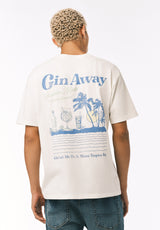 Buffalo David Bitton Tazro Men’s Tropical Palm And Gin Graphic Tee COLOR Milk 