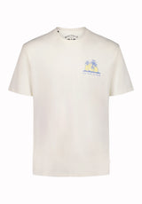 Buffalo David Bitton Tazro Men’s Tropical Palm And Gin Graphic Tee COLOR Milk 