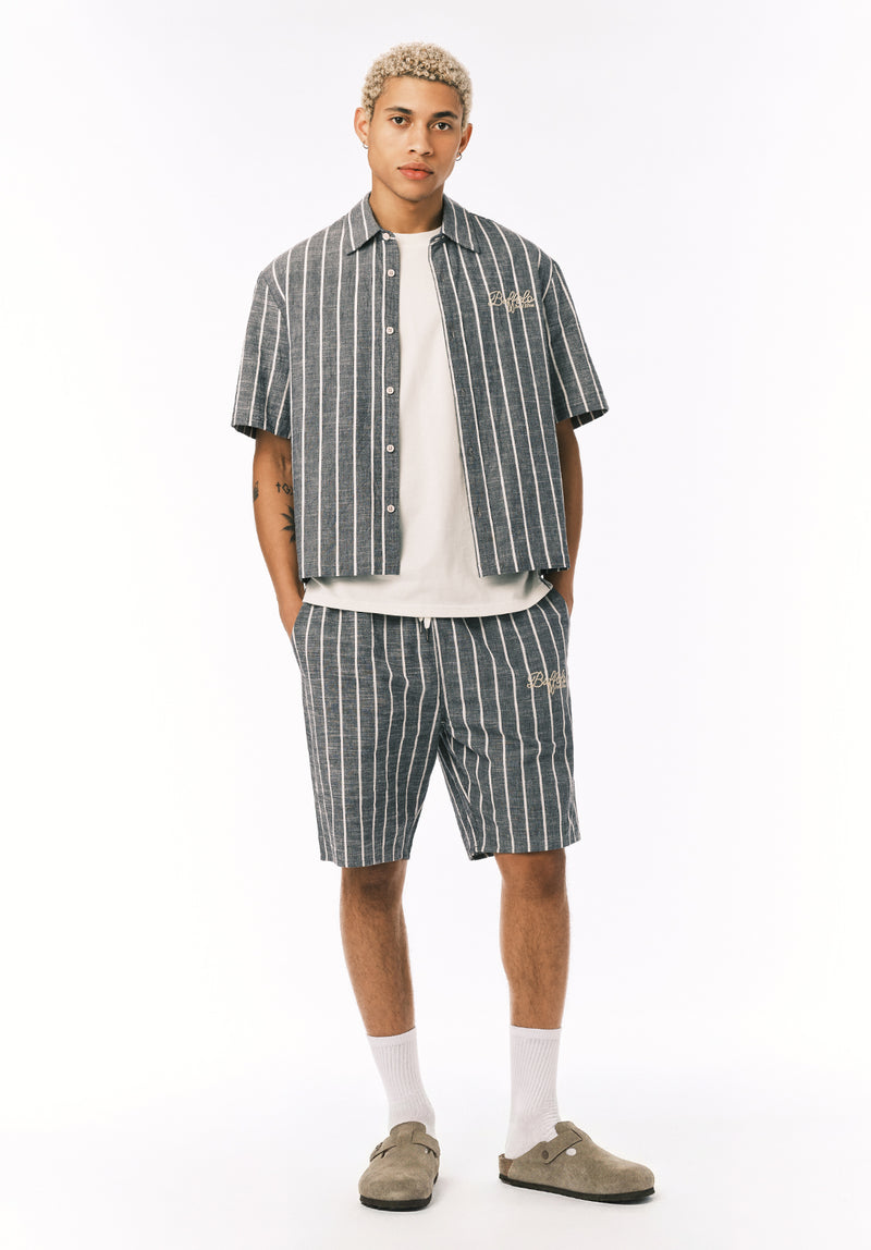 Scott Short Sleeve Striped Boxy Cropped Shirt – Buffalo Jeans