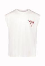 Buffalo David Bitton Kurt Men’s Cropped Graphic Tank COLOR White 