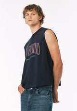 Buffalo David Bitton Kurt Men’s Cropped Graphic Tank COLOR Whale 