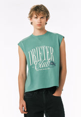Buffalo David Bitton Kurt Men’s Cropped Graphic Tank COLOR Gossamer Green 