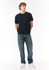 Buffalo David Bitton Wipped Men’s Short Sleeve Sweater Tee COLOR Whale 