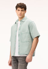 Buffalo Men Shirts Blue Woven Woven Long Sleeve Heavyweight Cotton Fabric Classic Collar