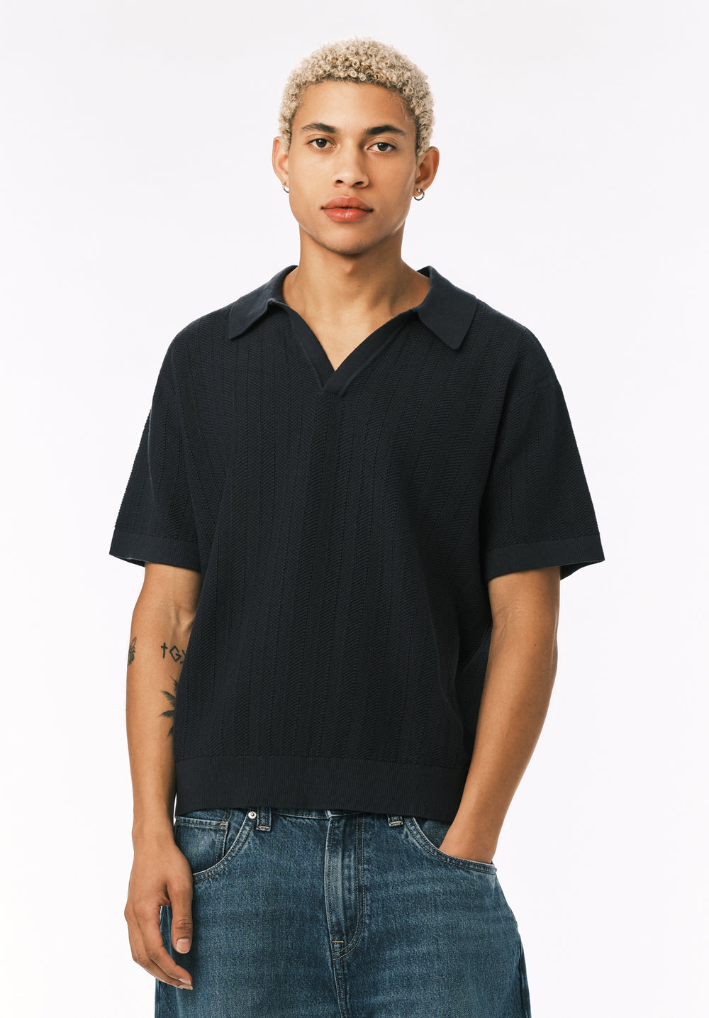 Wotex Men's Short Sleeve Sweater Polo, Midnight Blue – Buffalo Jeans