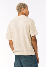 Buffalo David Bitton Wotex Men’s Short Sleeve Sweater Polo COLOR Buttercream 