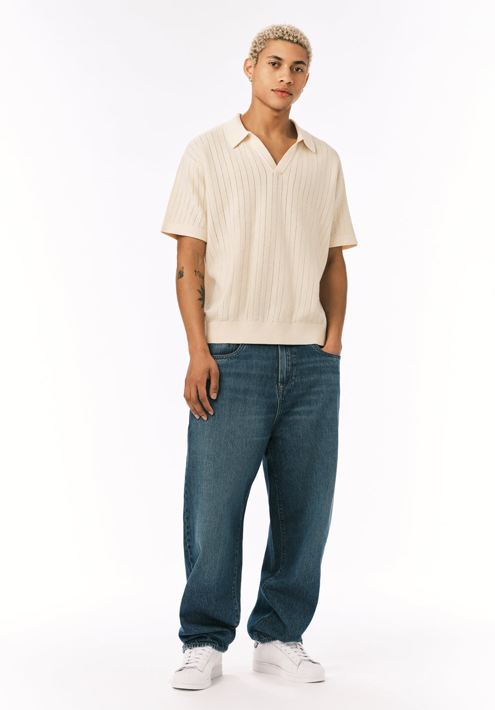Wotex Men's Short Sleeve Sweater Polo, Buttercream – Buffalo Jeans