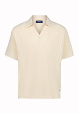Buffalo David Bitton Wotex Men’s Short Sleeve Sweater Polo COLOR Buttercream 