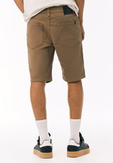 Buffalo David Bitton Relaxed Straight Dean Men's Freedom Flex Shorts COLOR Dark Beige 