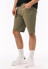 Buffalo David Bitton Relaxed Straight Dean Men's Freedom Flex Shorts COLOR Olive 