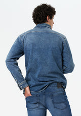 Shane Men's Denim Shirt color INDIGO