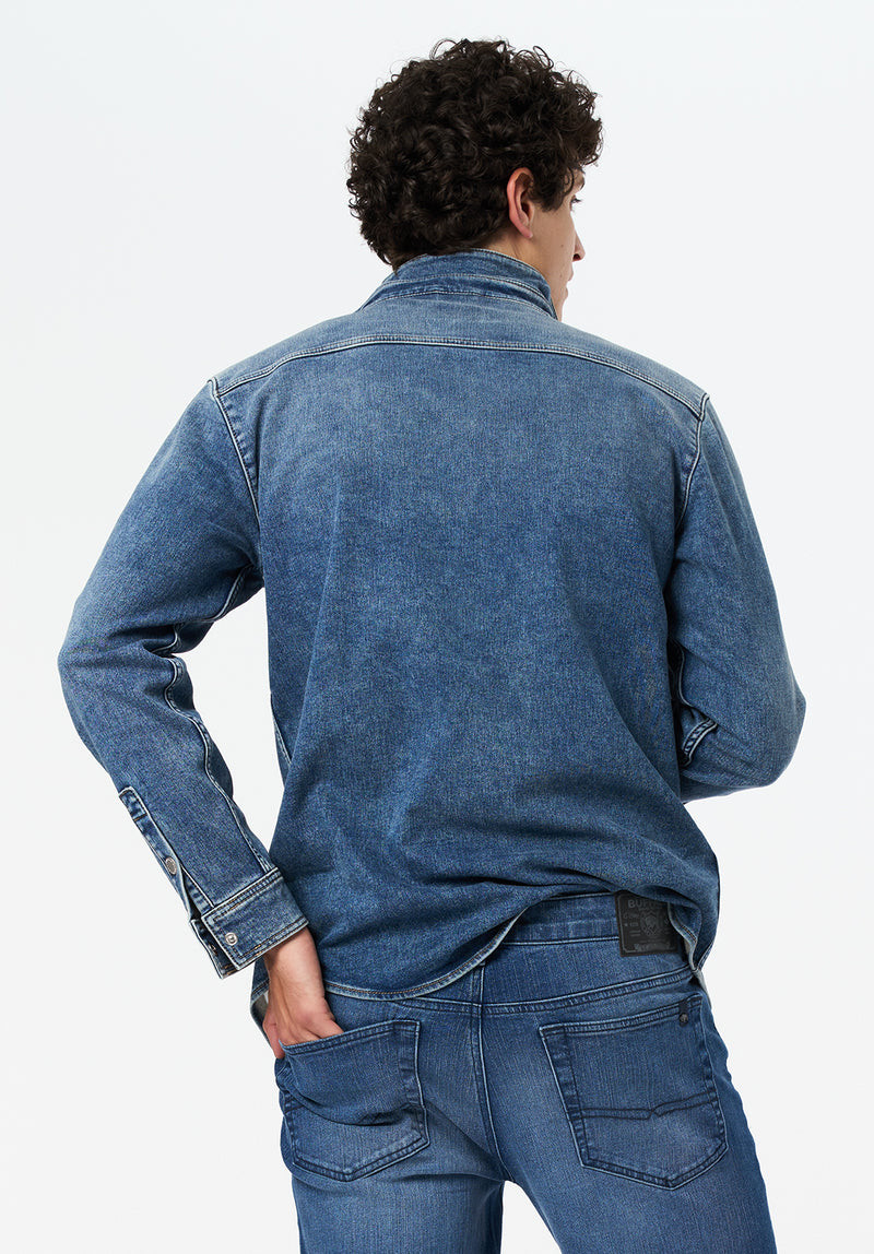 Shane Men's Denim Shirt color INDIGO
