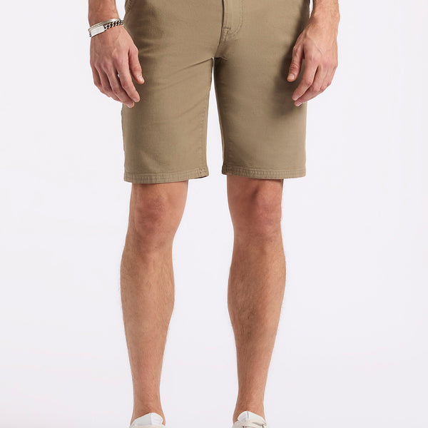 Relaxed Straight Dean Men's Utility Cargo Shorts, Dark Beige