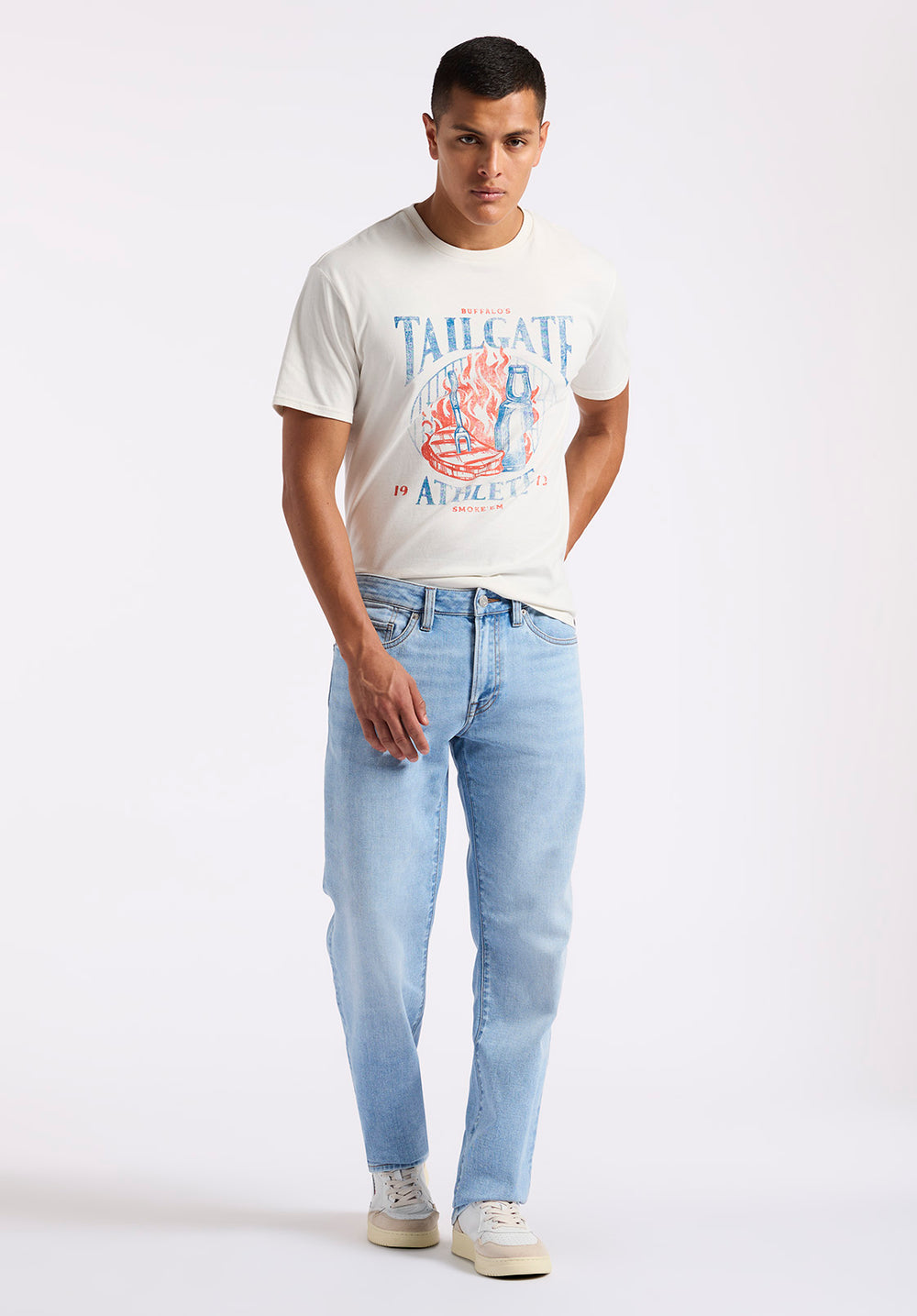 Relaxed Straight Driven Men's Jeans, Light Blue – Buffalo Jeans