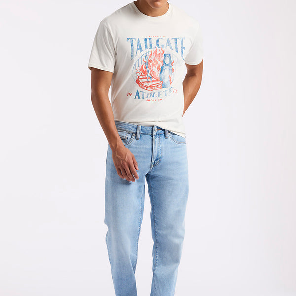 Driven Men's Relaxed Straight Jeans, Light Blue Wash – Buffalo Jeans