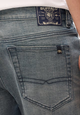 Buffalo Men Jeans Navy Denim Denim Pants Stretch 