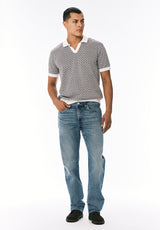 Relaxed Straight Driven Men's Jeans, Worn Out Blue - BM26155