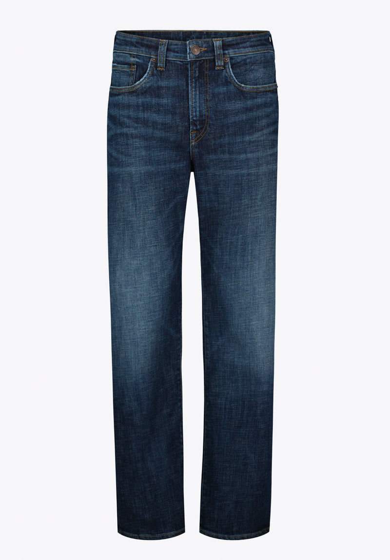 Loose Fit Matt Men's Jeans, Used And Worn Indigo - BM26157