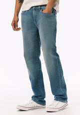Buffalo David Bitton Straight Six Men's Freedom Flex Jeans Sanded Wash 