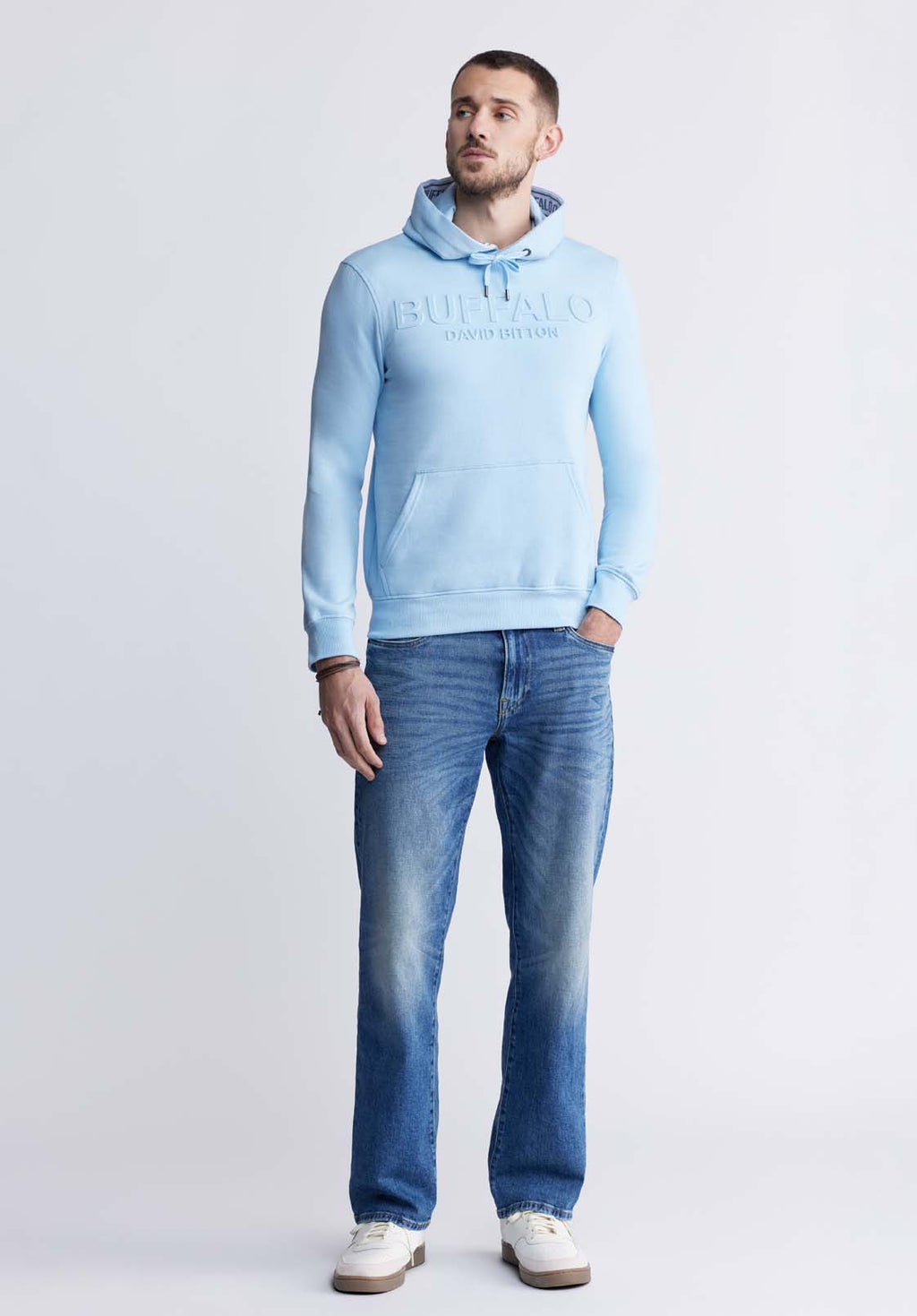 Fadol Men's Fleece Hoodie in Sky Blue – Buffalo Jeans - US