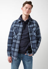 Buffalo David Bitton Sandis Mirage Plaid Fleece Shirt Jacket - BPM14426 Color MIRAGE PLAID