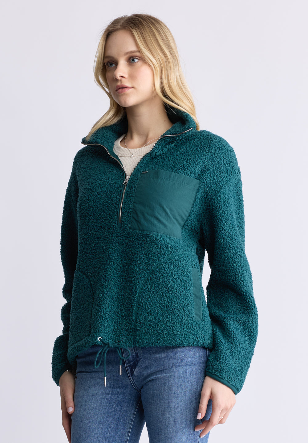 Sena Women's Sherpa Jacket, Dark Sea – Buffalo Jeans