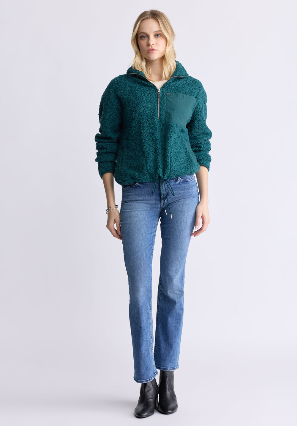 Sena Women's Sherpa Jacket, Dark Sea – Buffalo Jeans
