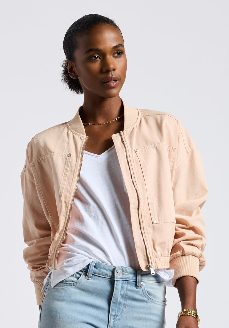 Pyper Women's Cropped Zip-Up Jacket, Cameo Rose – Buffalo Jeans