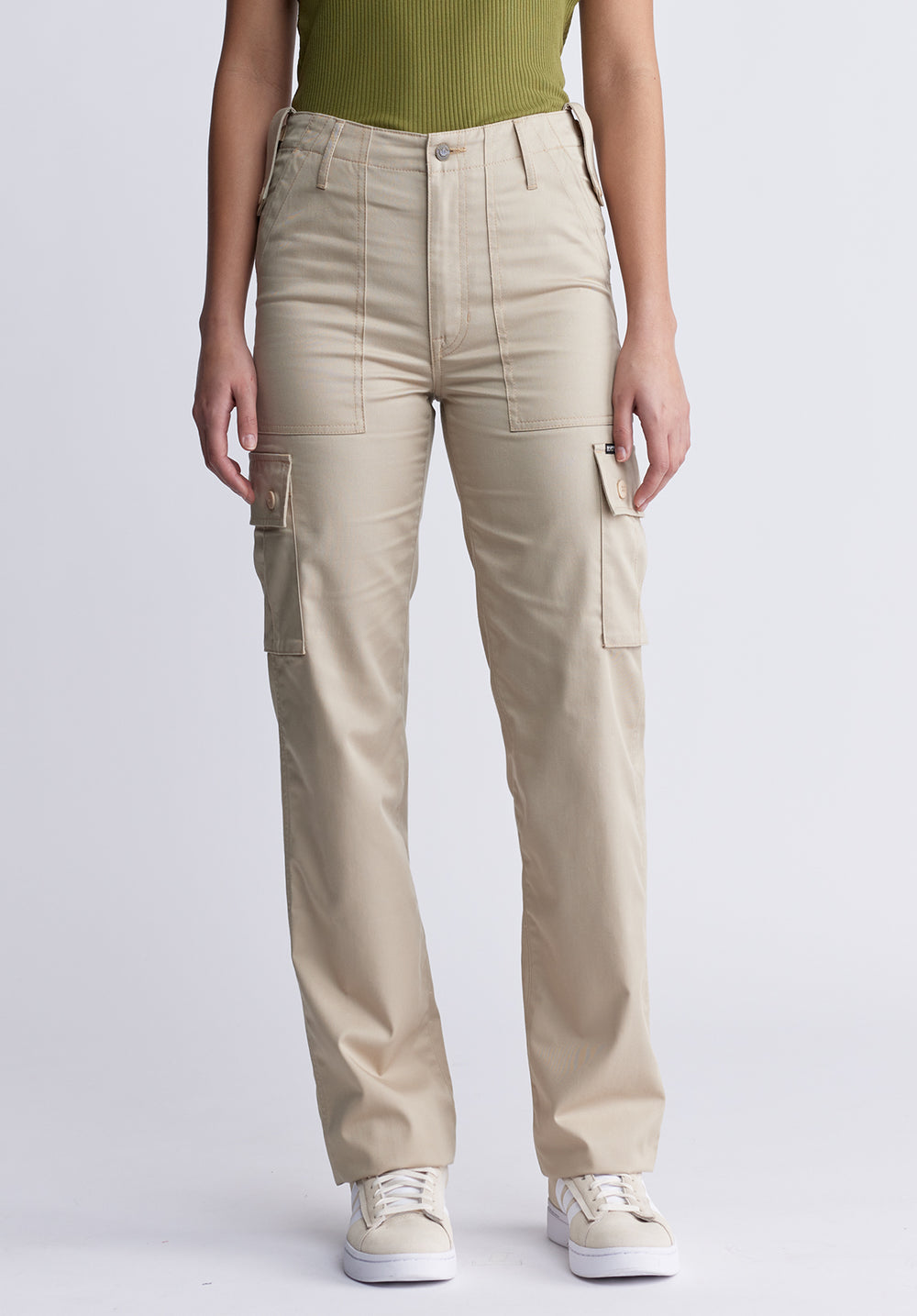 Jane Women's High Rise Loose Straight Pants, Safari – Buffalo Jeans
