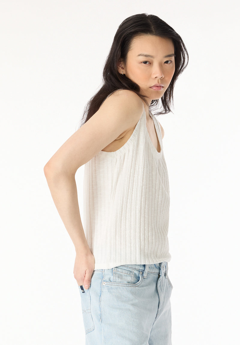 Thurryn Women's Rib Knit Tank Top, Blanc – Buffalo Jeans