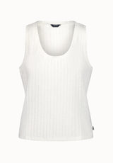 Thurryn Women's Textured Rib Knit Tank Top, Blanc - KT0192P