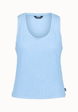 Buffalo Women Tanks Blue Knit Tanks Versatile Layering Tank Ribbed Knit Texture