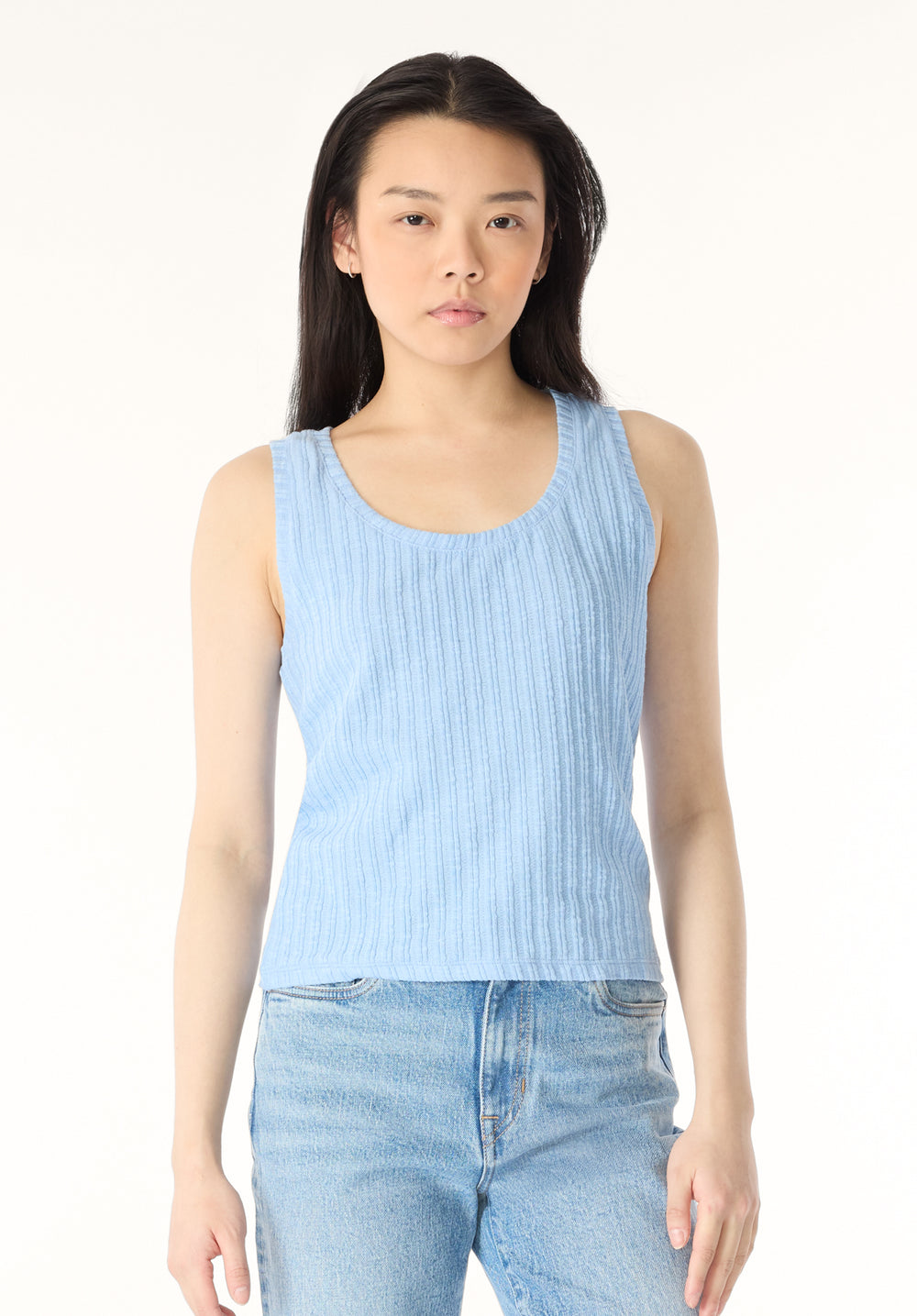 Thurryn Women's Textured Rib Knit Tank Top, PLACID BLUE – Buffalo