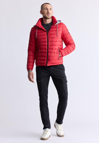 『TEN BUFFALO JKT RED M』 Vince Men's Quilted Zip-Up Jacket, Salsa – Buffalo Jeans