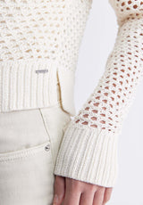 Buffalo David Bitton Braelynn Women’s Openwork Sweater in Off-White - SW0055P Color 