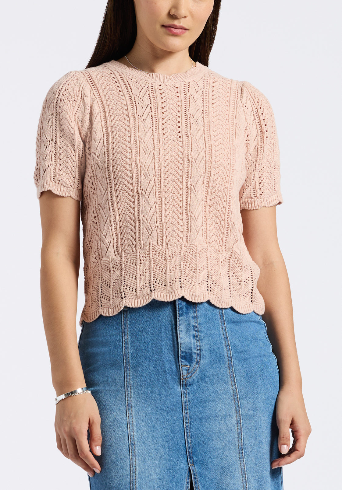 Rosey Posey Shirred Sleeve Top