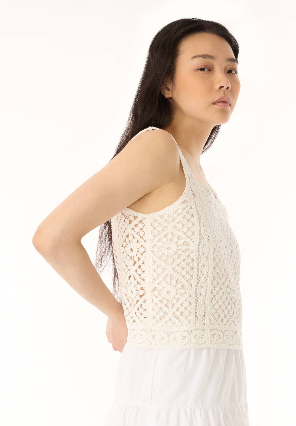 Thalassa Women's Crochet Tank Top, White – Buffalo Jeans