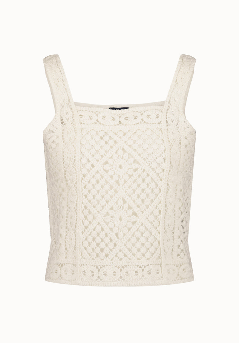 Thalassa Women's Crochet Tank Top, White – Buffalo Jeans