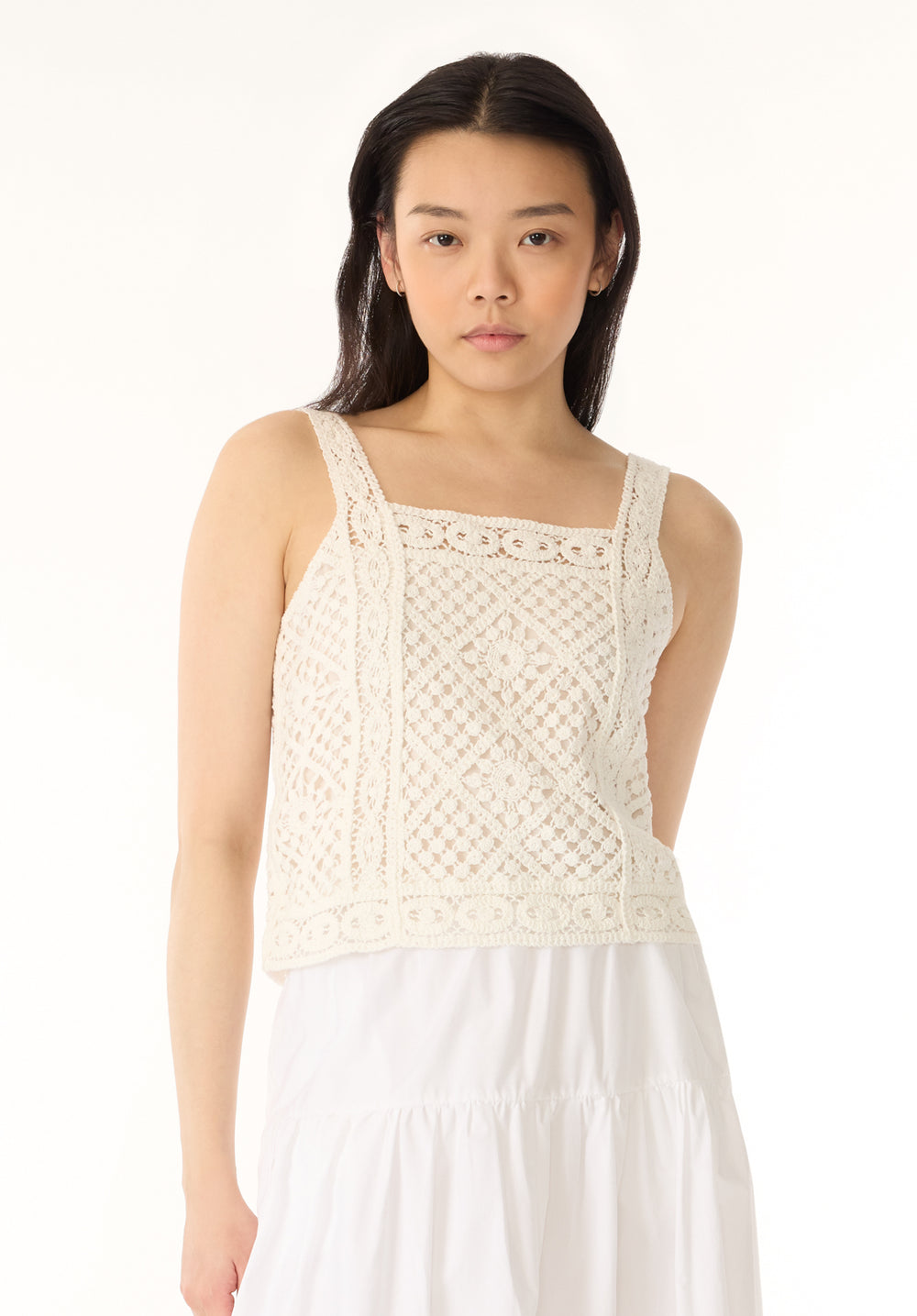 Thalassa Women's Crochet Tank Top, White – Buffalo Jeans