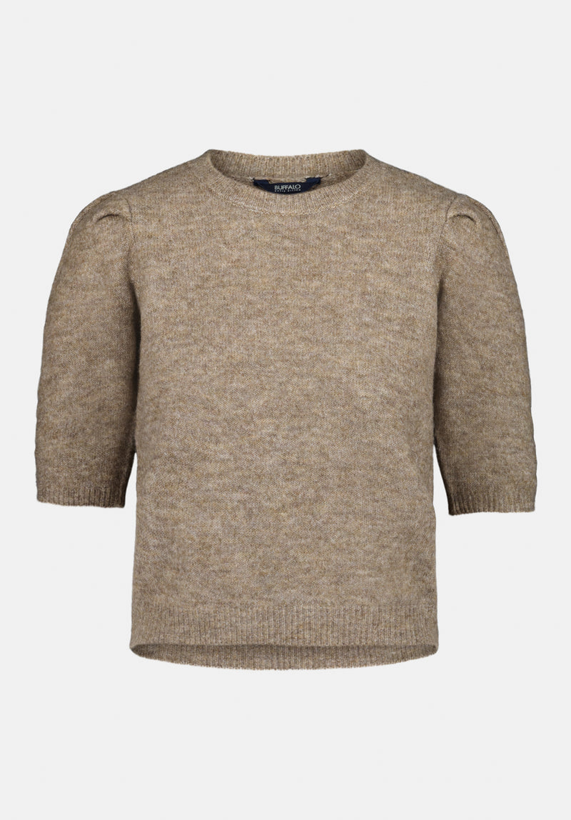 Bettey Women's Puff Shoulder Short-Sleeve Sweater color CEDAR