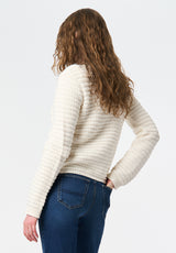 Elettra Women's Textured Knit Button-Front Cardigan color PRISTINE