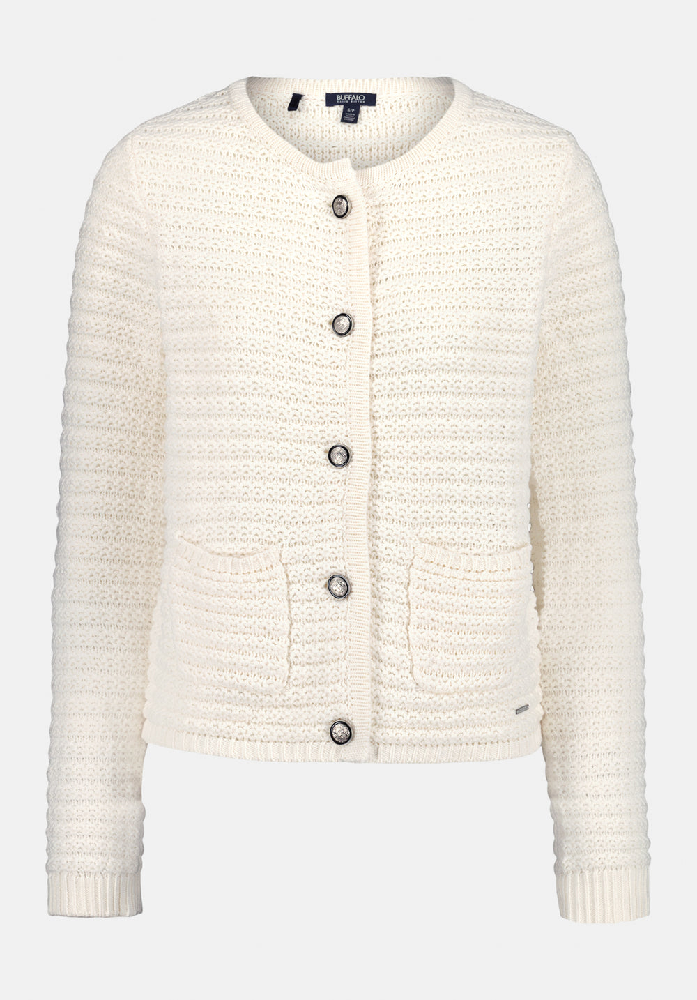 Elettra Women's Textured Knit Button-Front Cardigan, PRISTINE